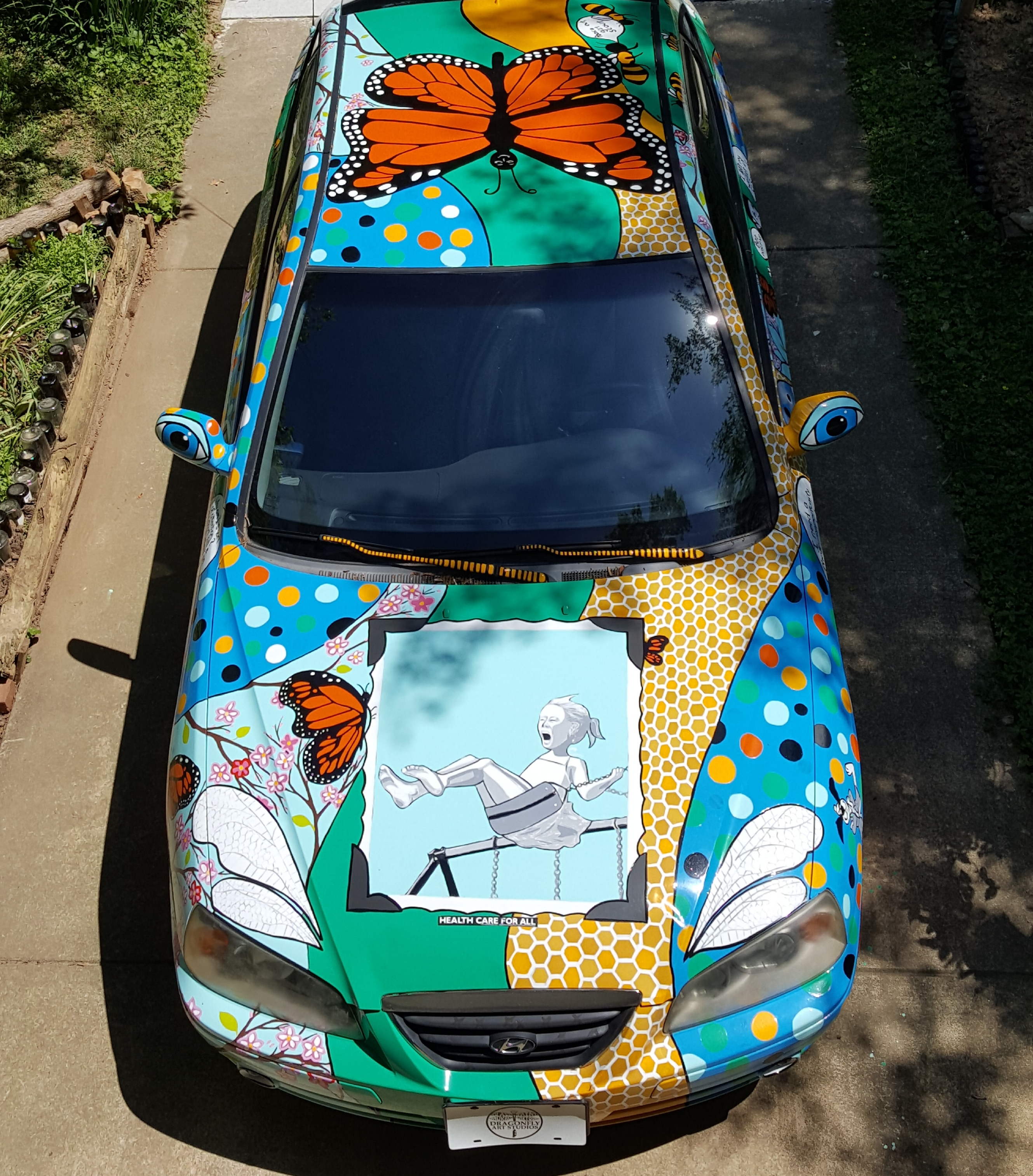 Fresh paint on the Art Car. Photo by Dragonfly Leathrum